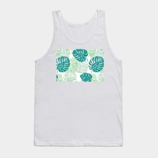 Monstera CIty Green Pattern Tank Top